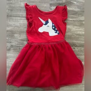 4T Cat & Jack Red Tutu Unicorn Dress